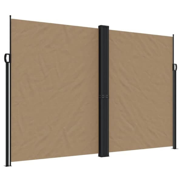 vidaXL sidemarkise 220x1000 cm sammenrullelig gråbrun