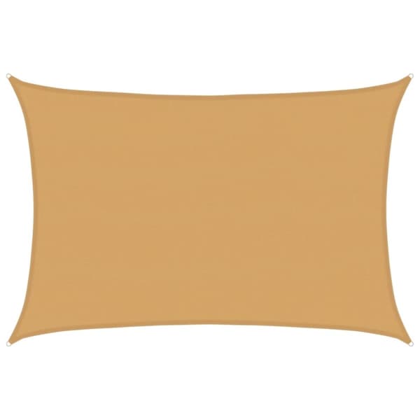 vidaXL Solseil 160 g/m² rektangulær sand 5x7 m HDPE