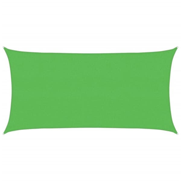 vidaXL Solseil 160 g/m² rektangulær lysegrønn 2x3,5 m HDPE