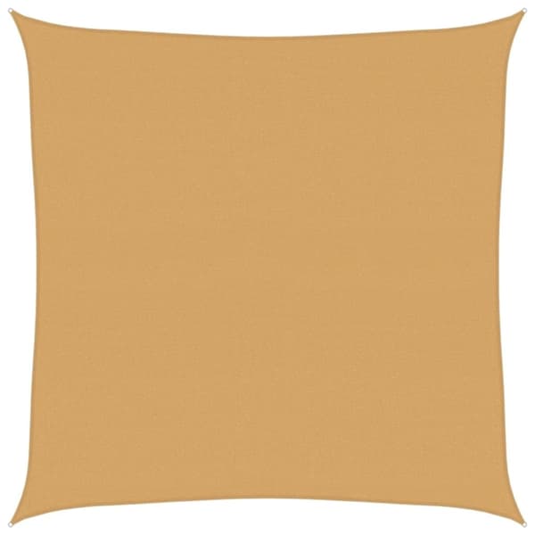 vidaXL Solsegel 160 g/m² fyrkantig sand 4x4 m HDPE