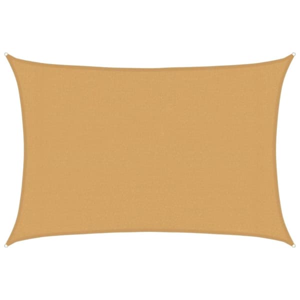 vidaXL Solseil 160 g/m² rektangulær sand 3x4,5 m HDPE
