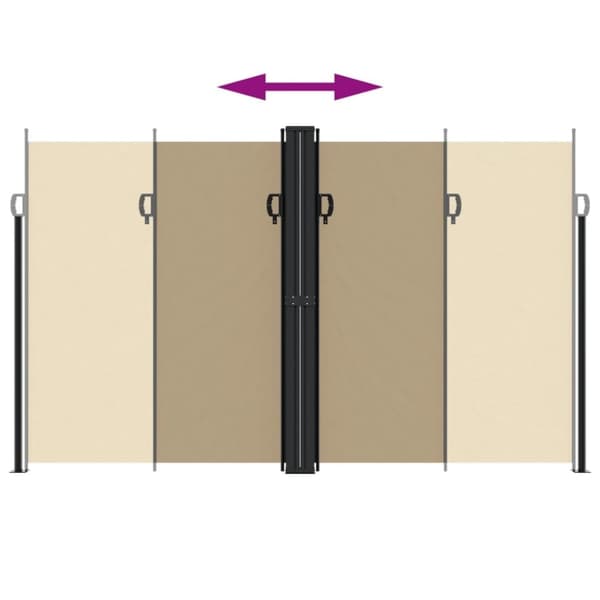 vidaXL Uttrekkbar sidemarkise 200x1000 cm beige