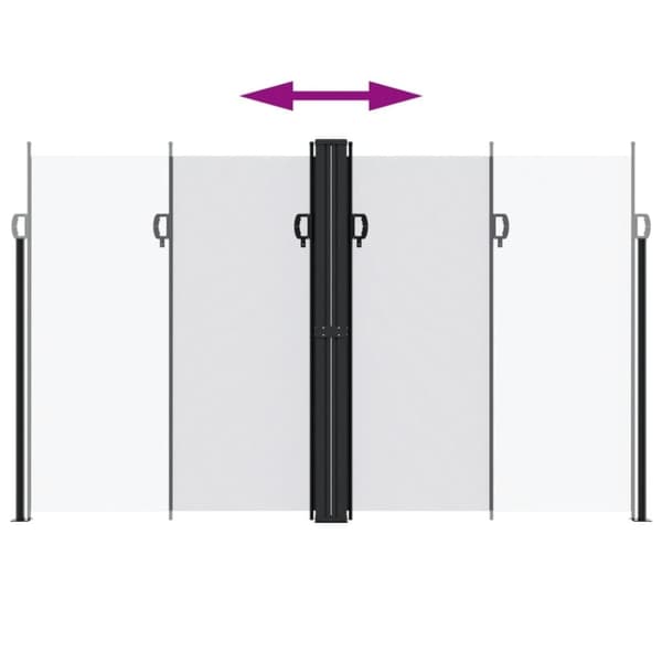 vidaXL Infällbar sidomarkis vit 200x1200 cm
