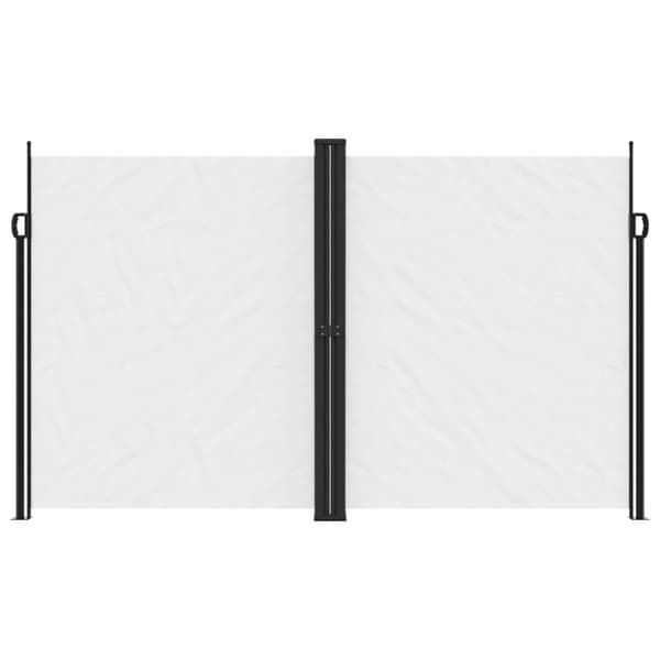 vidaXL Infällbar sidomarkis vit 200x1200 cm