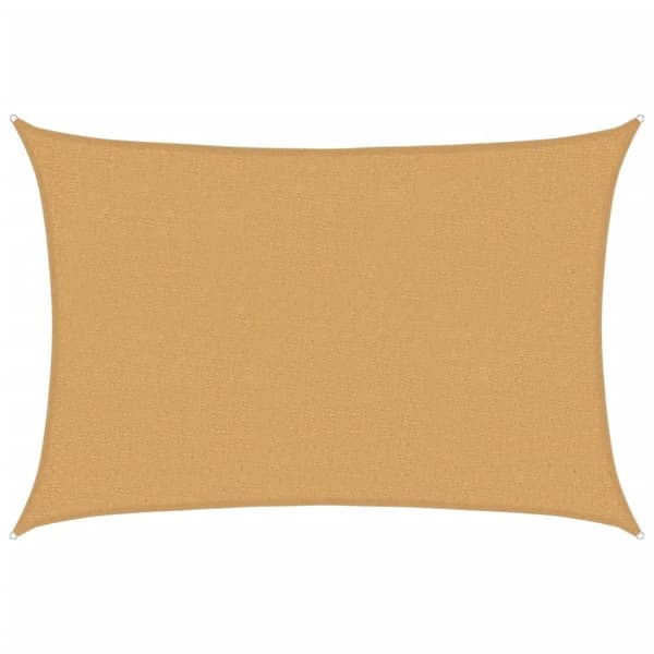 vidaXL Solseil 160 g/m² rektangulær sand 2x2,5 m HDPE