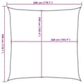 Pikkukuva 9 / 10: vidaXL Aurinkopurje vaaleanharmaa 3x3 m 100% Oxford polyesteri