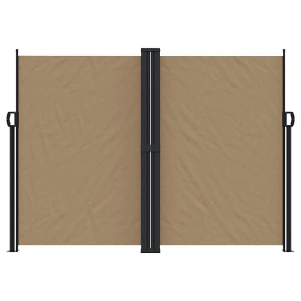 vidaXL Uttrekkbar sidemarkise 180x1200 cm gråbrun