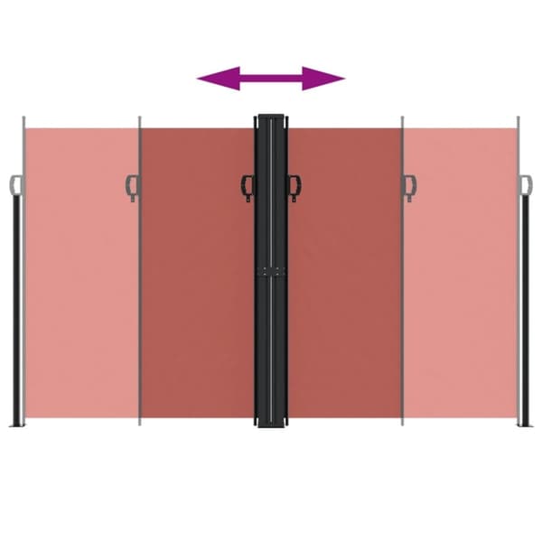 vidaXL sidemarkise 200x1000 cm sammenrullelig terrakotta
