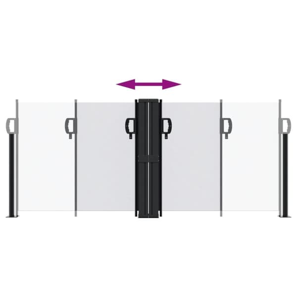 vidaXL sammenrullelig sidemarkise 100x1000 cm hvid