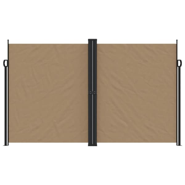 vidaXL Uttrekkbar sidemarkise gråbrun 200x600 cm