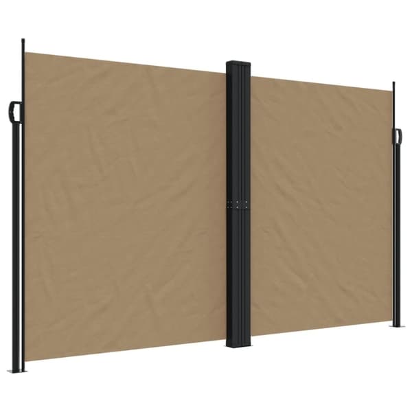vidaXL Uttrekkbar sidemarkise gråbrun 200x600 cm