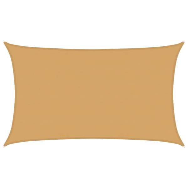 vidaXL Solseil 160 g/m² rektangulær sand 5x8 m HDPE