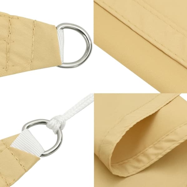 vidaXL solsejl 3x3x3 m 100 % polyesterstof sandfarvet