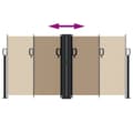 Miniatyrbilde 4 av 10: vidaXL Uttrekkbar sidemarkise 120x1000 cm gråbrun