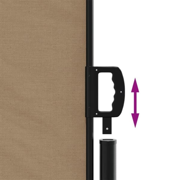 vidaXL Uttrekkbar sidemarkise 120x1000 cm gråbrun