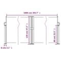 Miniatyrbilde 9 av 10: vidaXL Uttrekkbar sidemarkise 120x1000 cm gråbrun