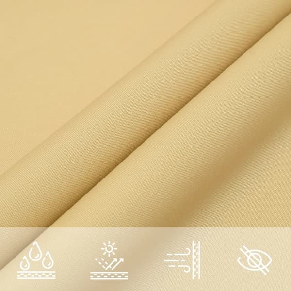 vidaXL solsejl 4x2,5 m 100 % polyesterstof sandfarvet