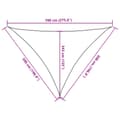 Pikkukuva 9 / 10: vidaXL Aurinkopurje valkoinen 7x5x5 m 100% Oxford polyesteri