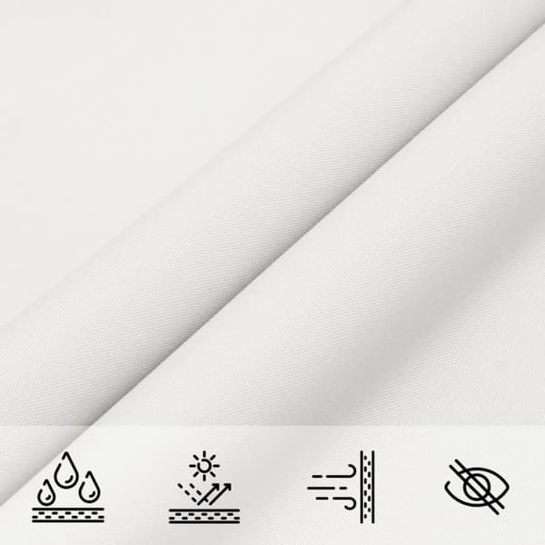 vidaXL Solseil hvit 7x5x5 m 100% polyester oxford