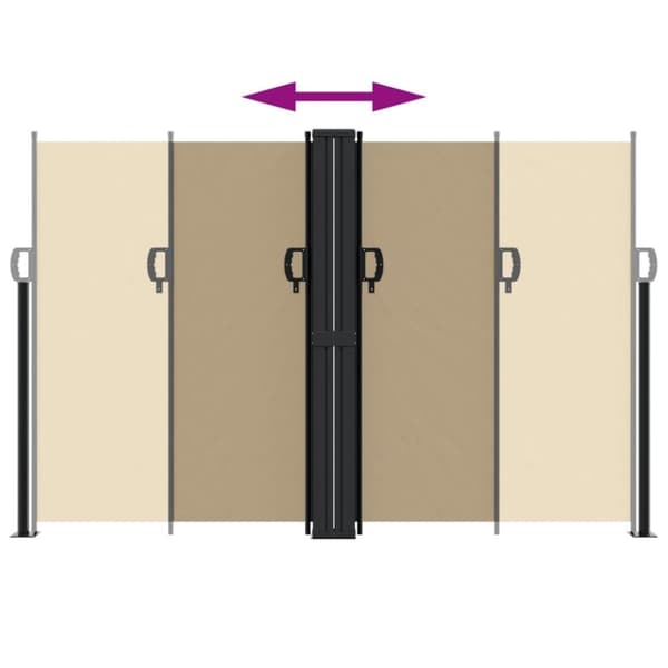 vidaXL sidemarkise 160x1000 cm sammenrullelig beige