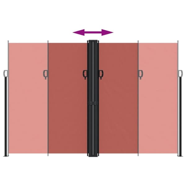 vidaXL Uttrekkbar sidemarkise 220x1200 cm terrakotta