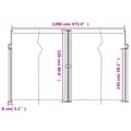 Miniatyrbilde 9 av 10: vidaXL Uttrekkbar sidemarkise 220x1200 cm terrakotta