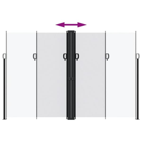 vidaXL Uttrekkbar sidemarkise 220x1200 cm hvit