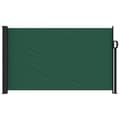 Miniatyrbilde 3 av 10: vidaXL Uttrekkbar sidemarkise mørkegrønn 120x500 cm