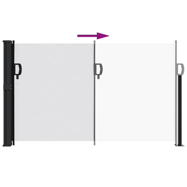 vidaXL Uttrekkbar sidemarkise hvit 120x500 cm