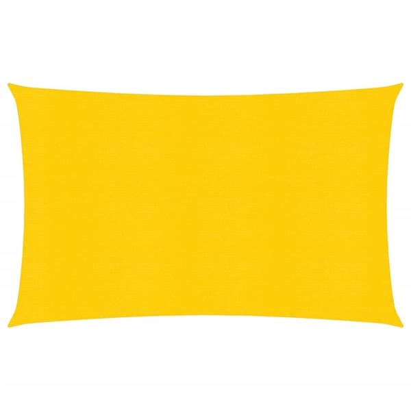 vidaXL Solseil 160 g/m² rektangulær gul 4x6 m HDPE