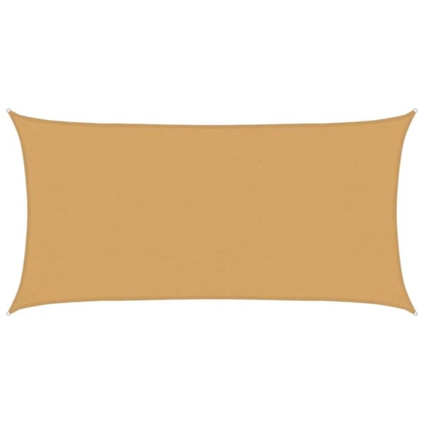 vidaXL Solseil 160 g/m² rektangulær sand 2,5x5 m HDPE