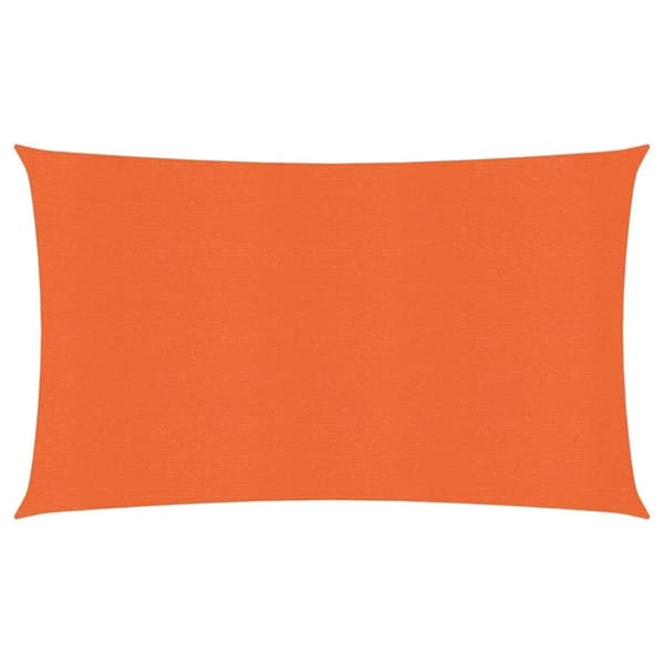 vidaXL Solseil 160 g/m² rektangulær oransje 4x7 m HDPE