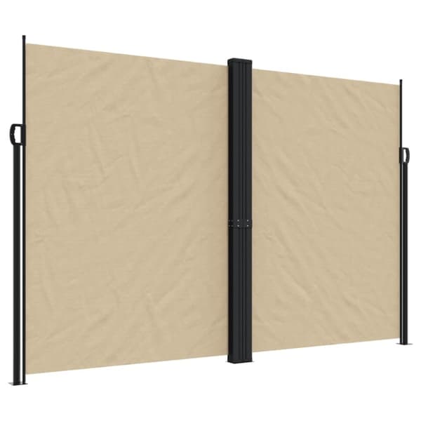 vidaXL Uttrekkbar sidemarkise beige 220x1000 cm