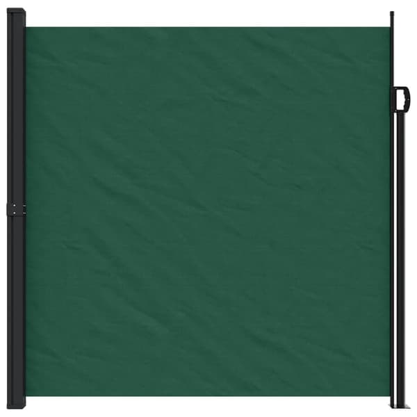 vidaXL sammenrullelig sidemarkise 200x600 cm mørkegrøn