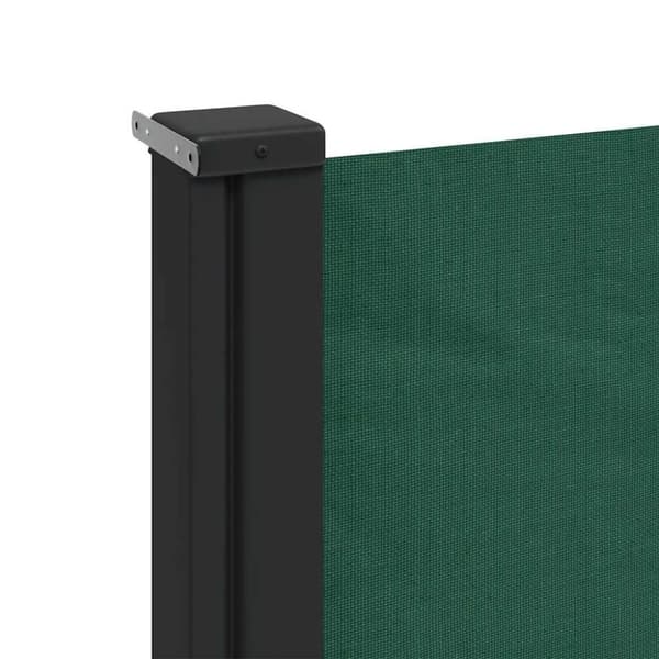 vidaXL sammenrullelig sidemarkise 200x600 cm mørkegrøn