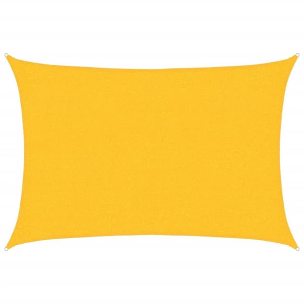 vidaXL Aurinkopurje 160 g/m² suorakaide keltainen 2x3 m HDPE