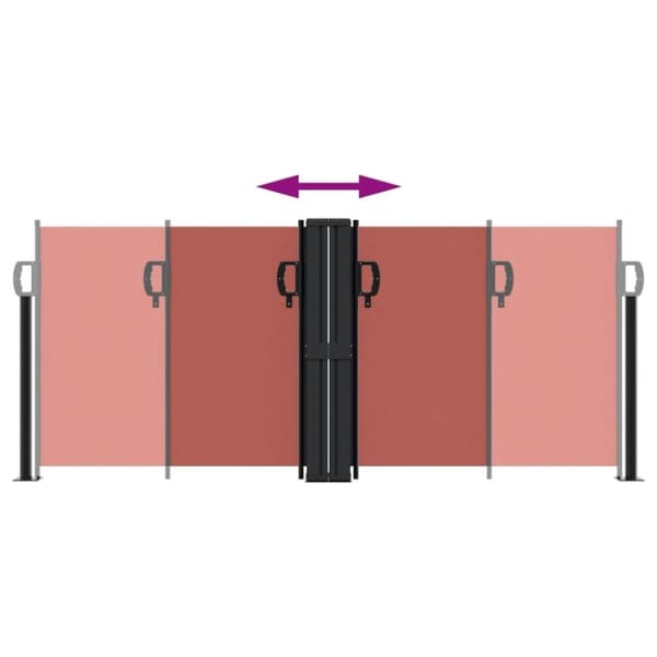 vidaXL Uttrekkbar sidemarkise 100x600 cm terrakotta