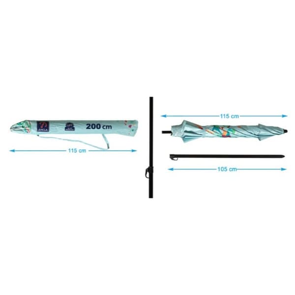Skėtis nuo saulės Sininen 200 cm UPF 50+