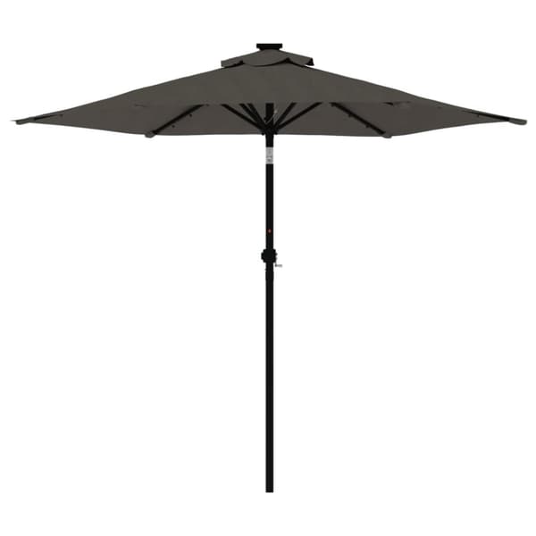 vidaXL Hageparasoll med stålstang antrasitt 225x225x212 cm
