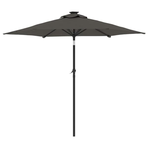 vidaXL Hageparasoll med stålstang antrasitt 225x225x212 cm