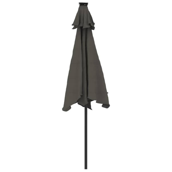 vidaXL Hageparasoll med stålstang antrasitt 225x225x212 cm