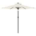 Miniatyrbillede 5 af 11: vidaXL parasol med LED-lys og stålstang 225x225x212 cm hvid
