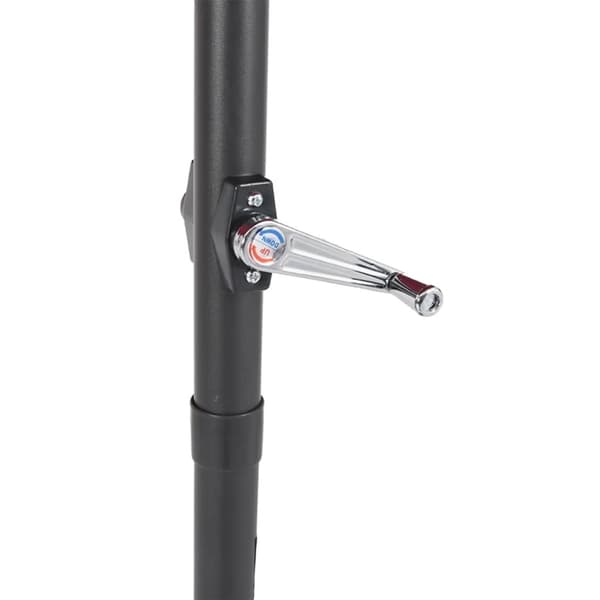 vidaXL parasol med LED-lys og stålstang 225x225x212 cm hvid