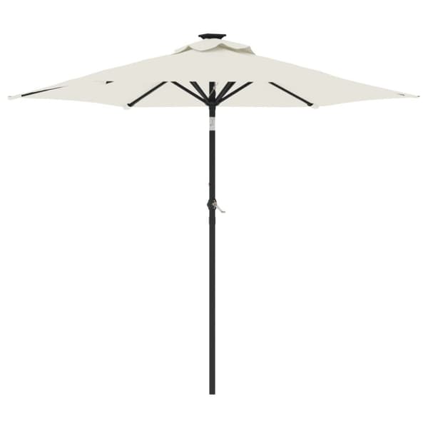 vidaXL parasol med stålstang 225x225x212 cm hvid