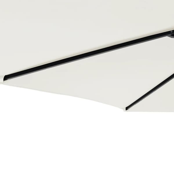 vidaXL Hageparasoll med stålstang hvit 225x225x212 cm