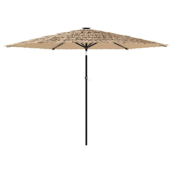 vidaXL Hageparasoll med stålstang brun 288x288x225 cm