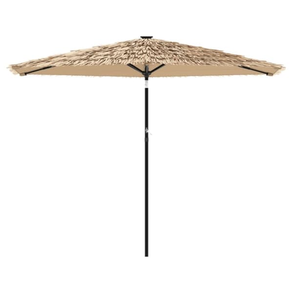 vidaXL Hageparasoll med stålstang brun 288x288x225 cm