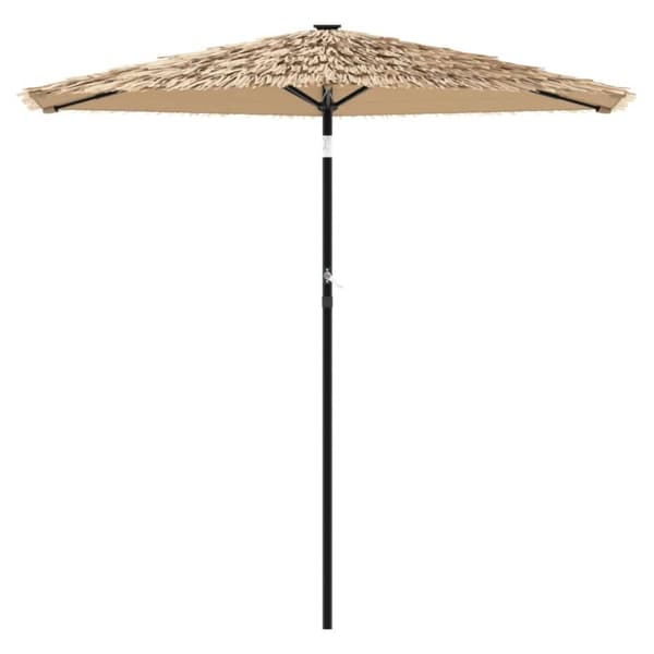 vidaXL Hageparasoll med stålstang brun 268x268x226 cm