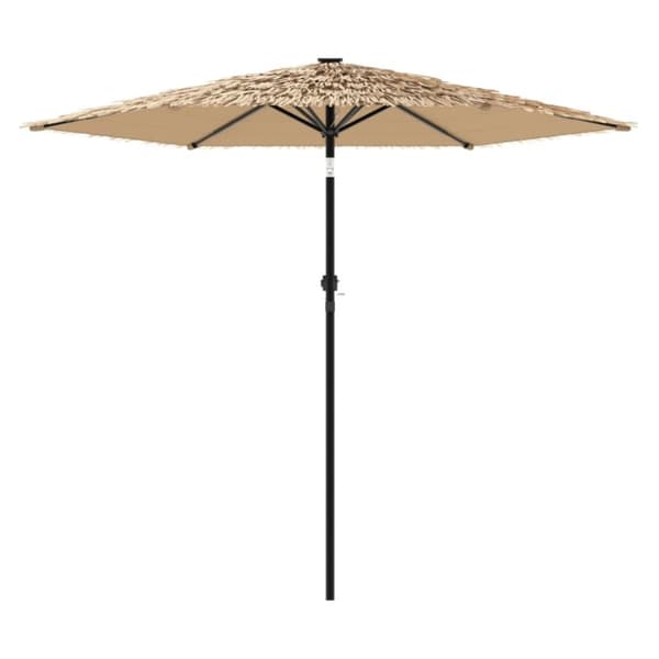 vidaXL Hageparasoll med stålstang brun 268x268x226 cm