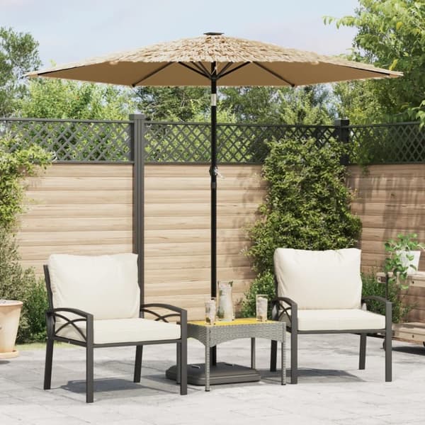 vidaXL parasol med stålstang 223x223x213 cm brun